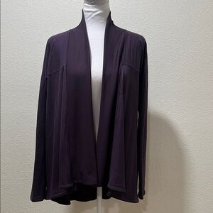 ACTIVE LIFE Open-Front Purple Women's Cardigan Sweater